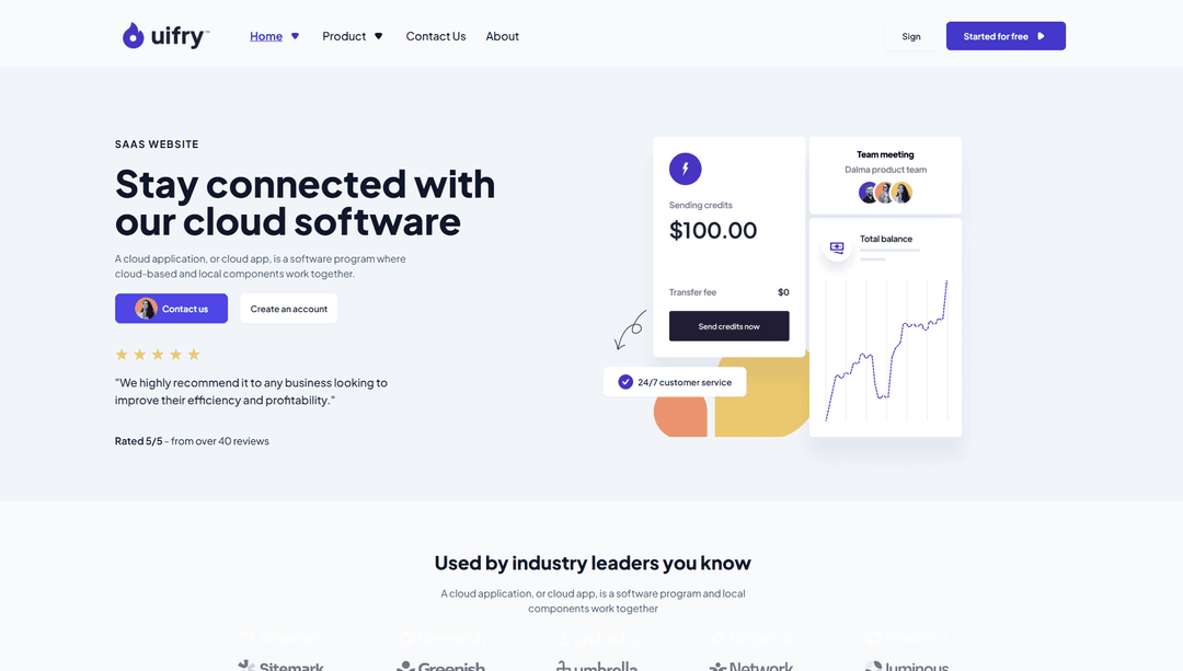 Saas Landing Page Design